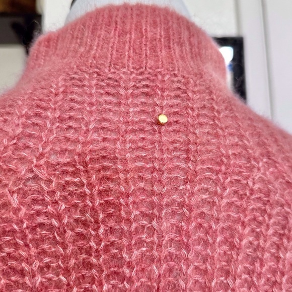 Cuyana Alpaca Wool Blend Balloon-Sleeve Sweater in Passion Fruit Size XSMALL - Picture 6 of 14